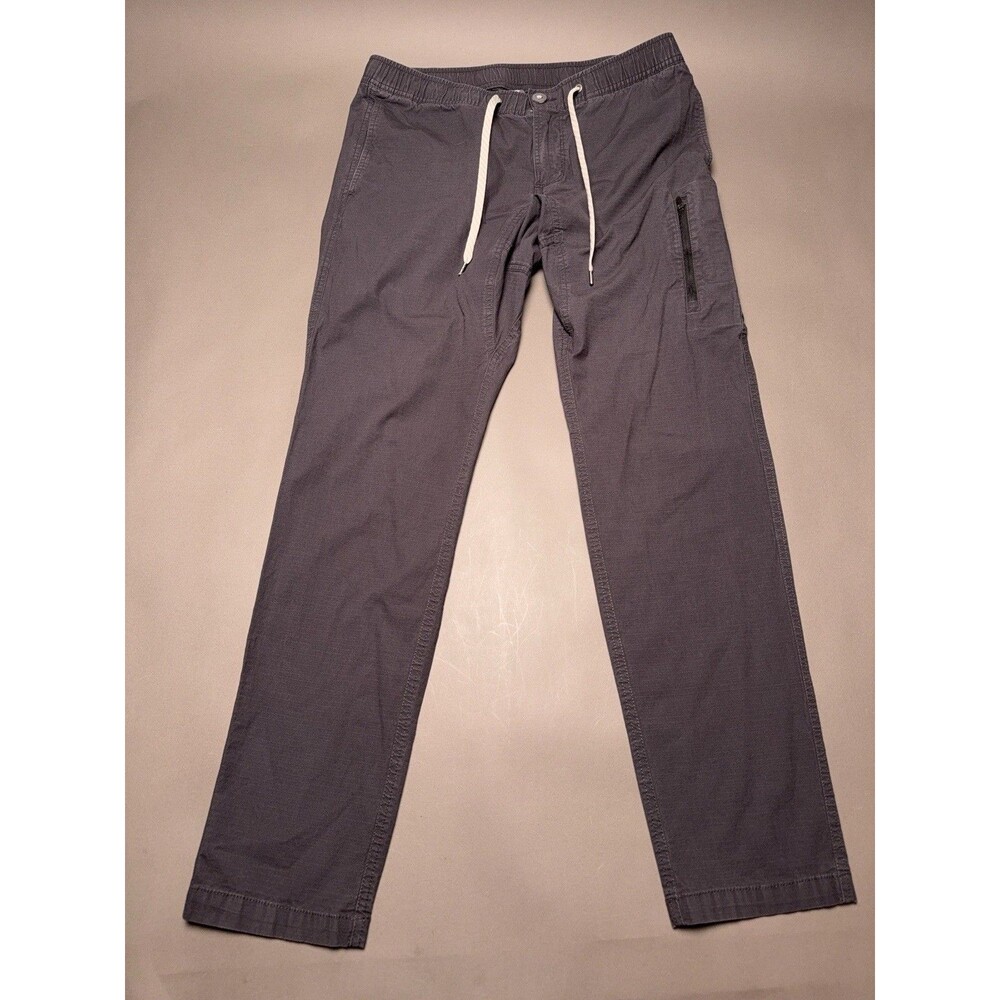 Vuori Woman Ripstop Joggers Pant Charcoal Grey Organic Cotton Large L Slim Fit